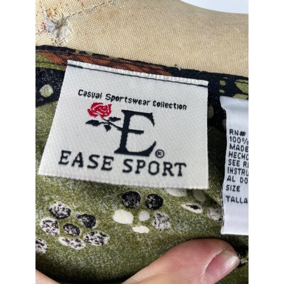 Ease Sport Vintage Tropical Floral Sleeveless Maxi Dress Green Size 12 - Picture 4 of 9